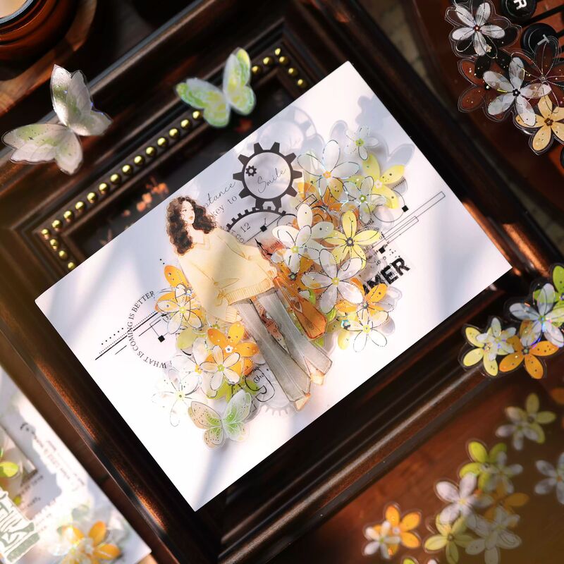 YIERマステ【陌上花】5.5cm×5M 貝殻光 型抜き