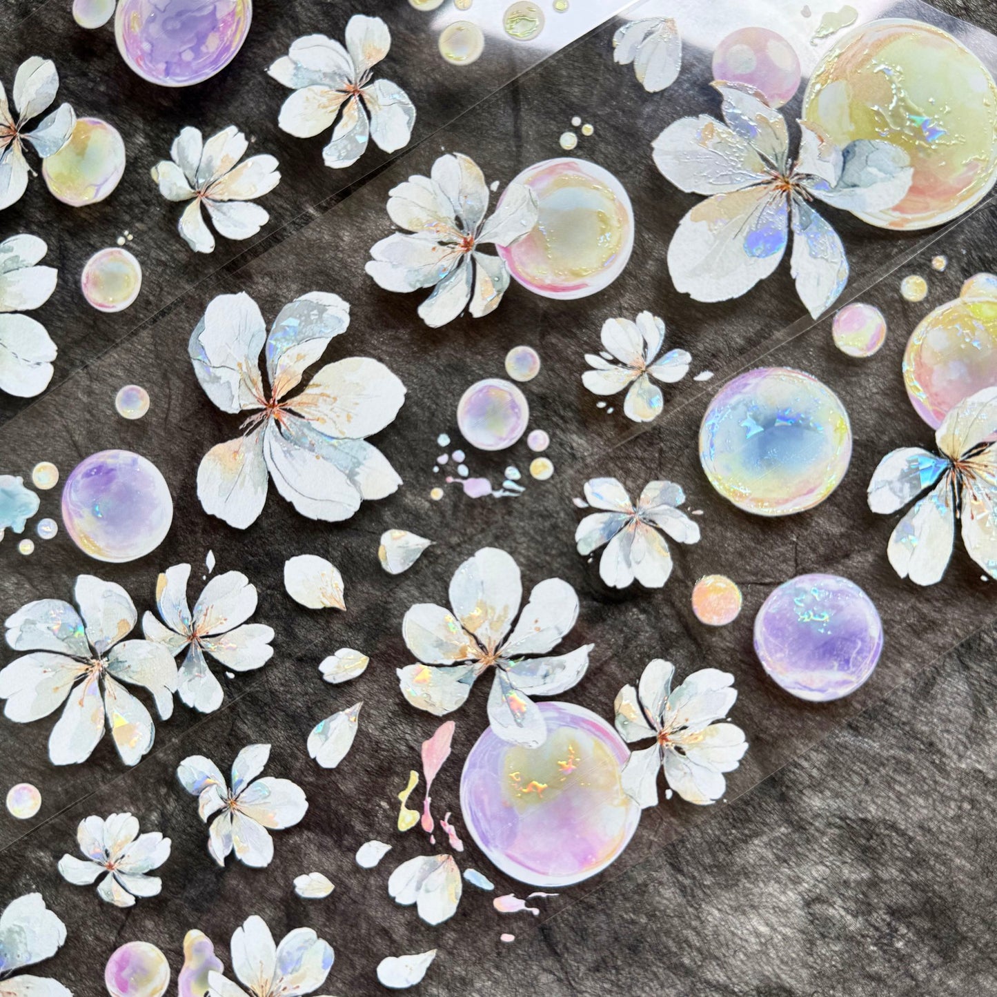 QYマステ7月新作♡Bubble flower 6cm×5M 貝殻光