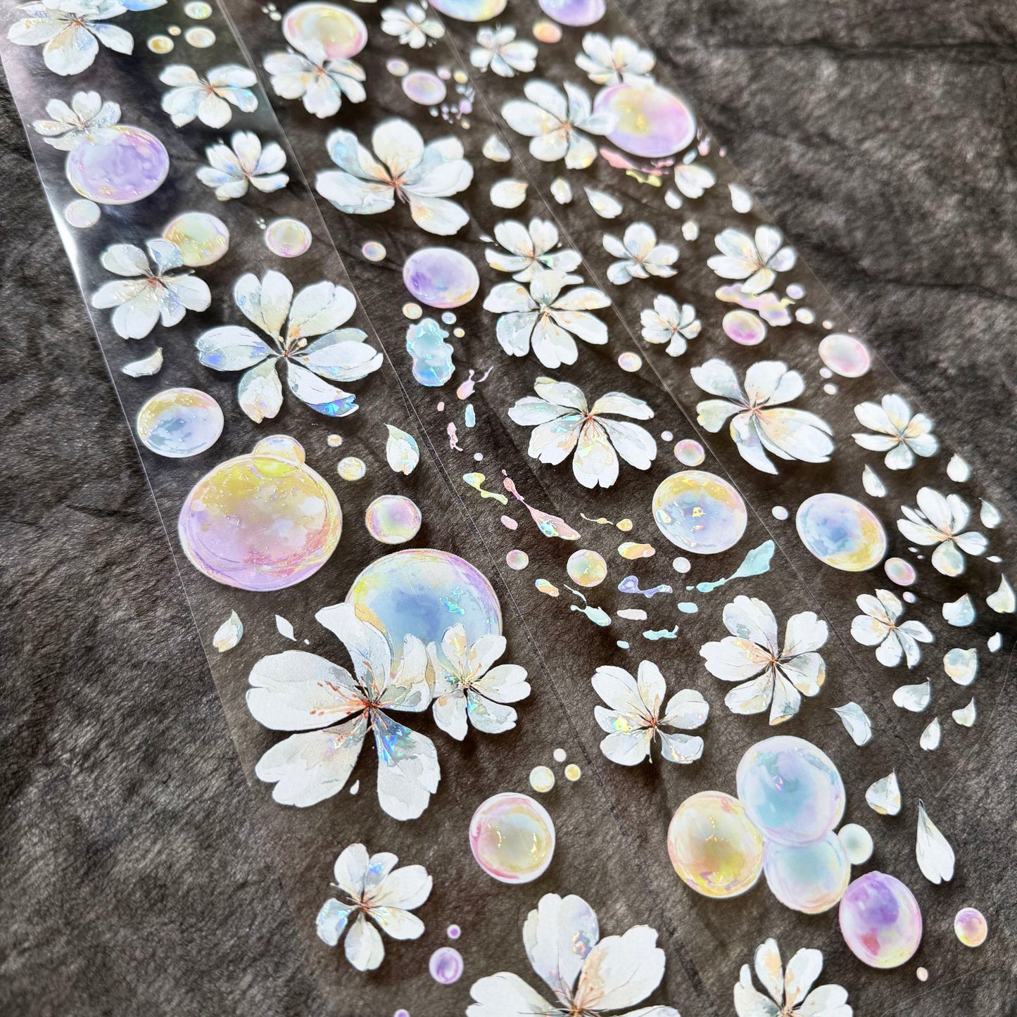 QYマステ7月新作♡Bubble flower 6cm×5M 貝殻光