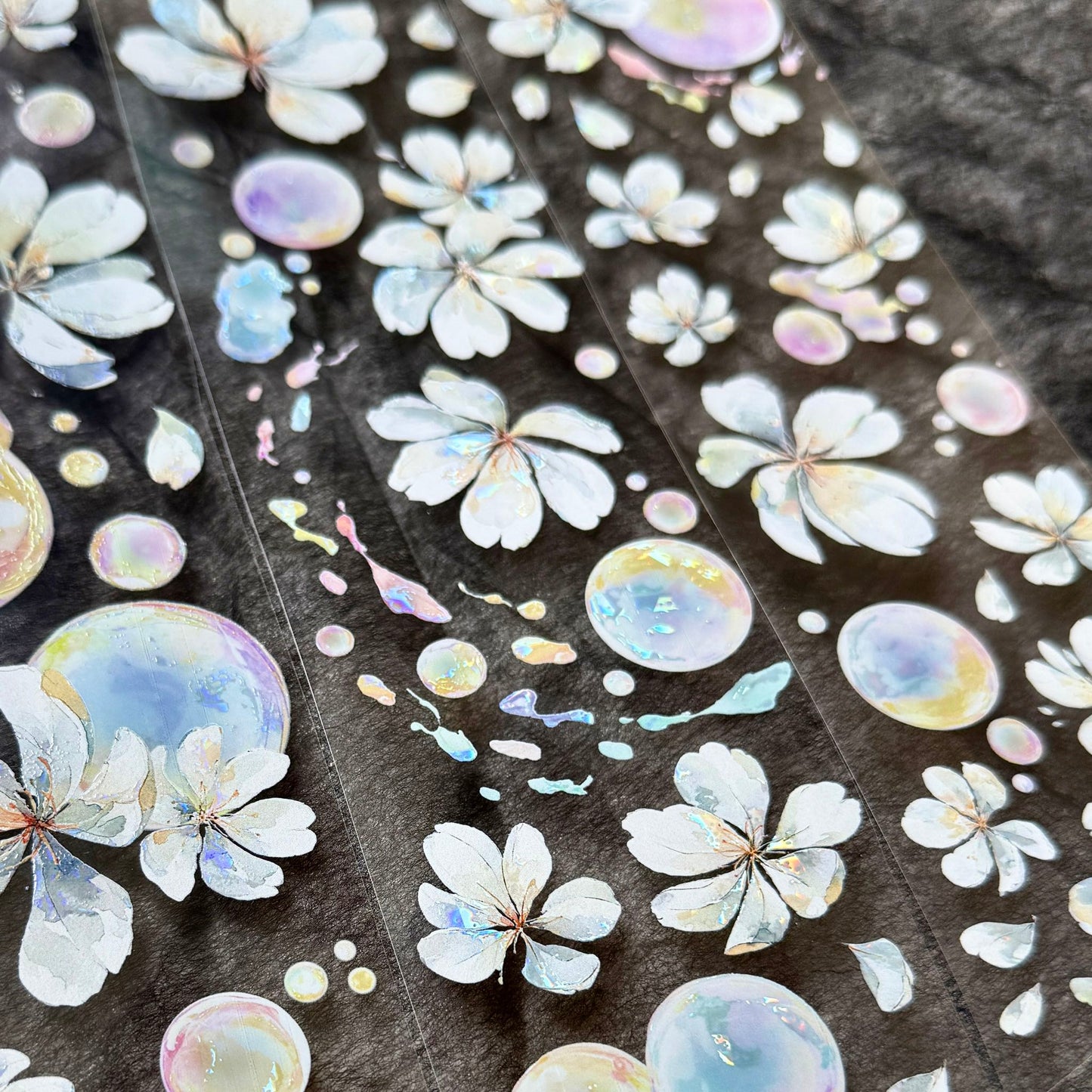 QYマステ7月新作♡Bubble flower 6cm×5M 貝殻光