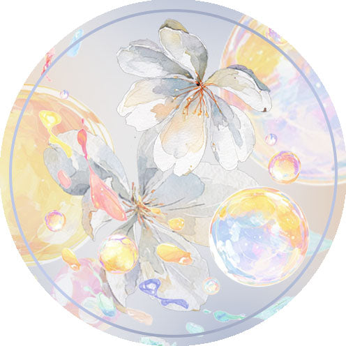 QYマステ7月新作♡Bubble flower 6cm×5M 貝殻光