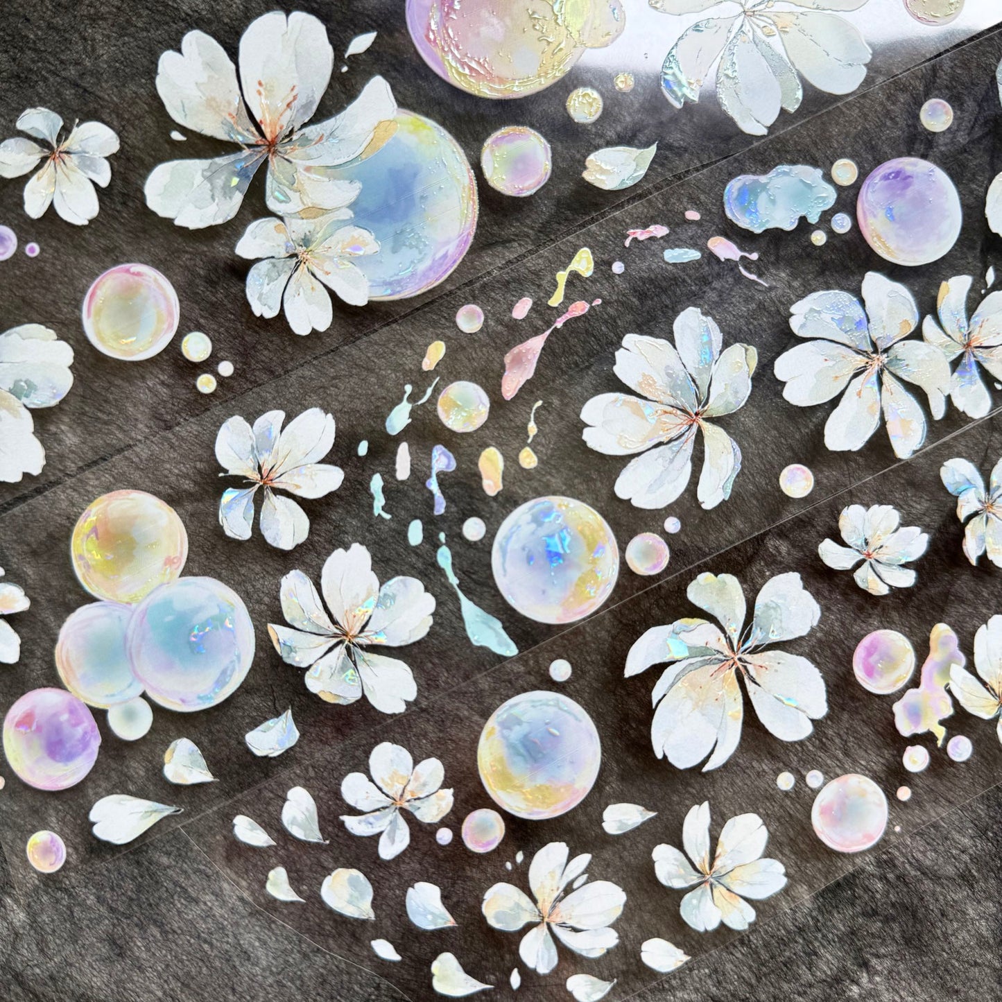QYマステ7月新作♡Bubble flower 6cm×5M 貝殻光