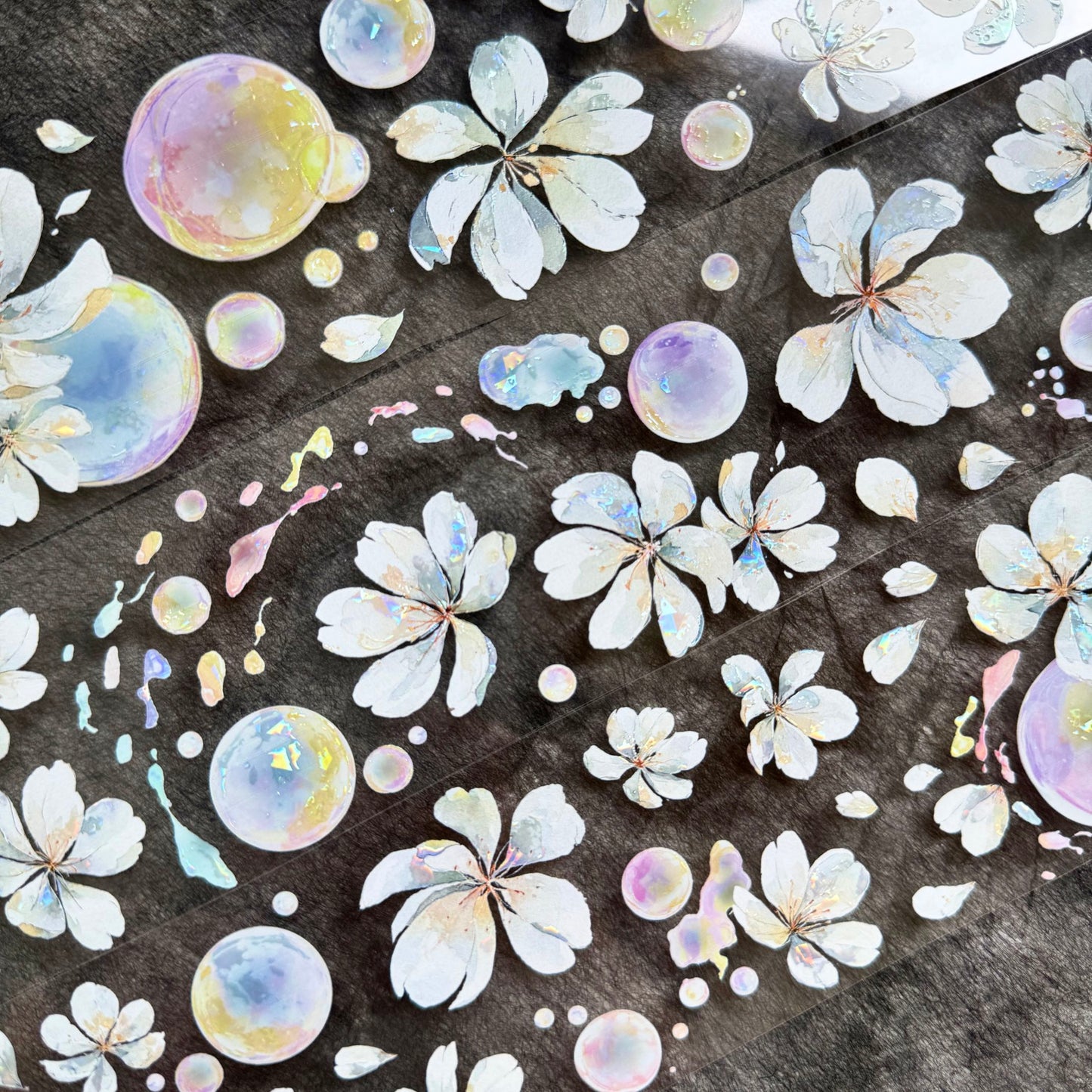 QYマステ7月新作♡Bubble flower 6cm×5M 貝殻光