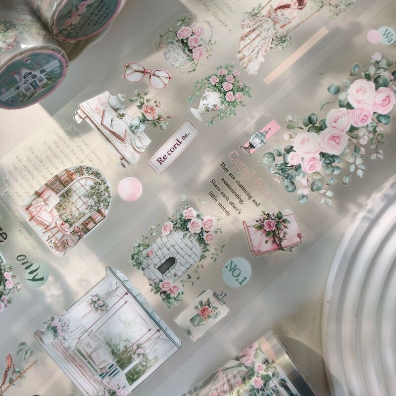 DXSマステ《夢中薔薇》6.5cm×3M(100cmループ)PET・型抜き