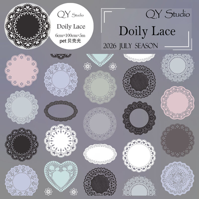 QYマステ7月新作 Doily Lace 6cm×5M 貝殻光