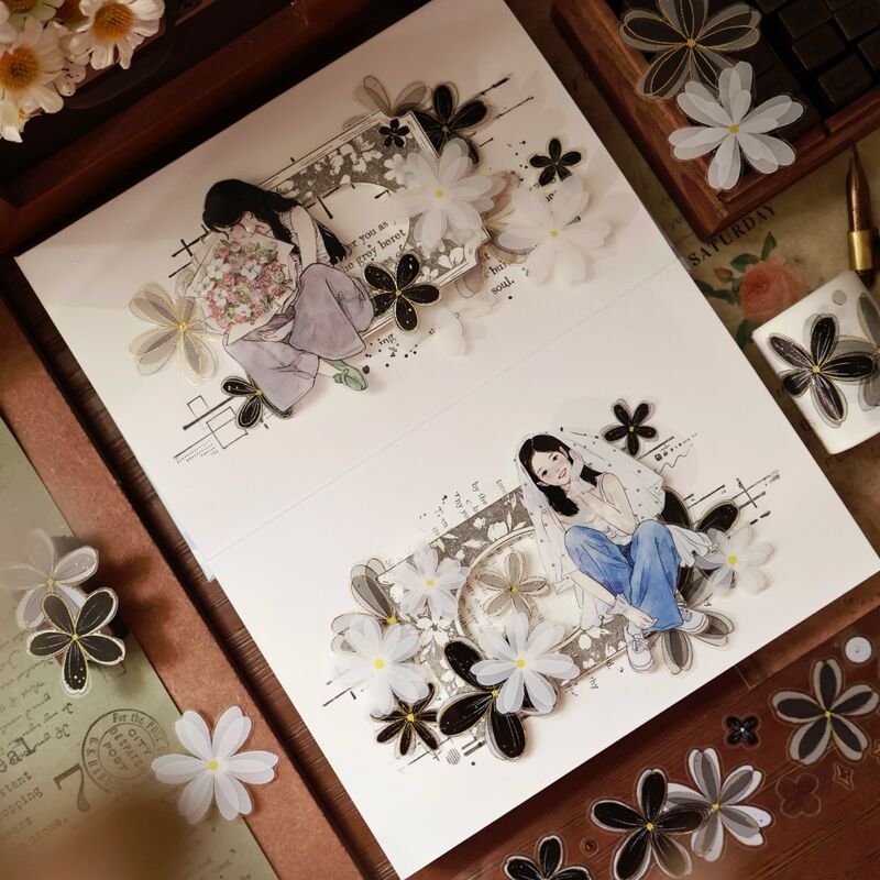 YIERマステ【透白花集】PETダイカット