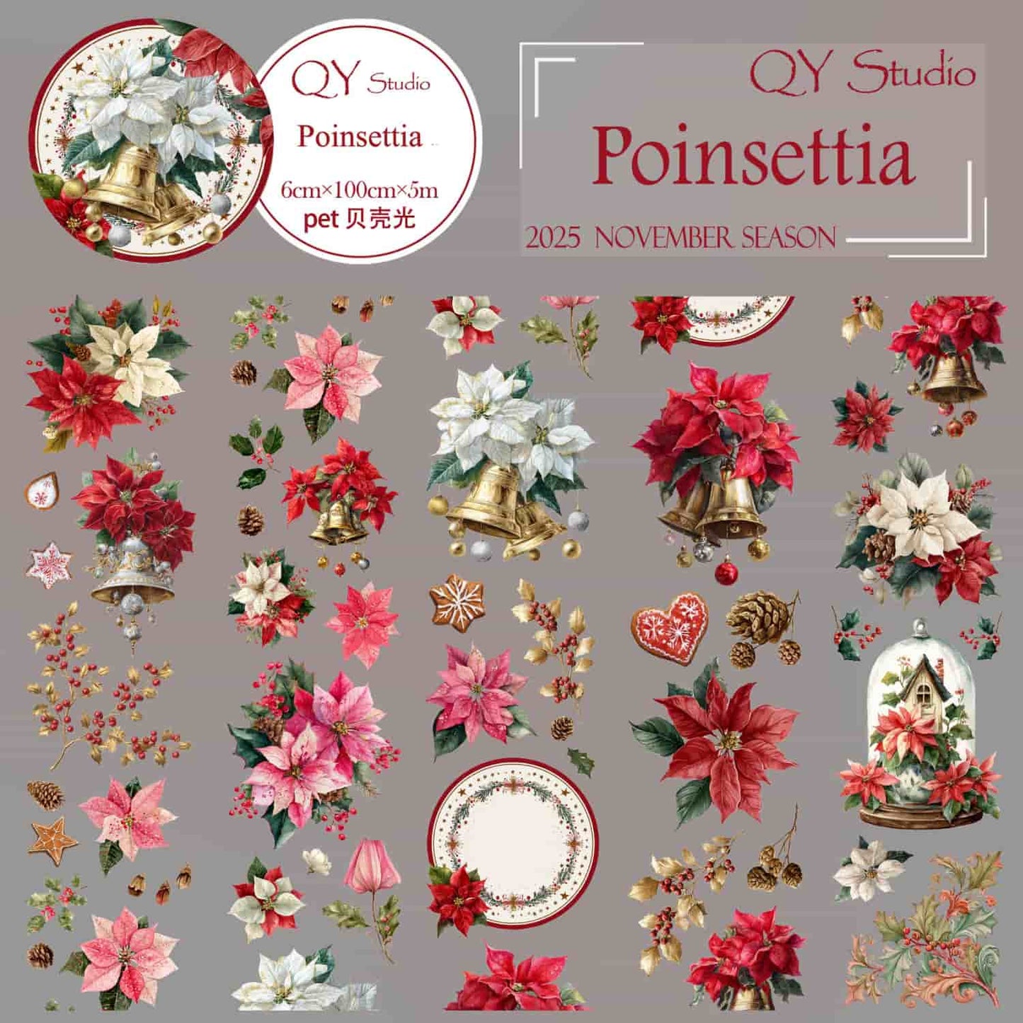 QYマステ11月新作Poinsettia 貝殻光