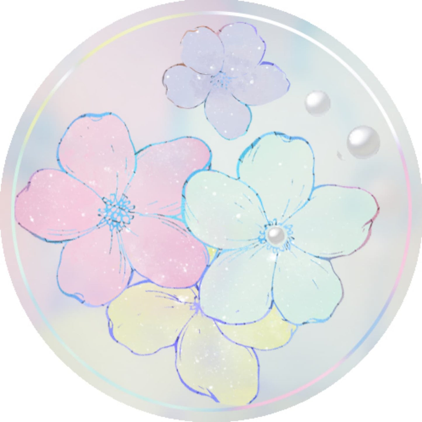 QYマステ11月新作floral rainbow  貝殻銀