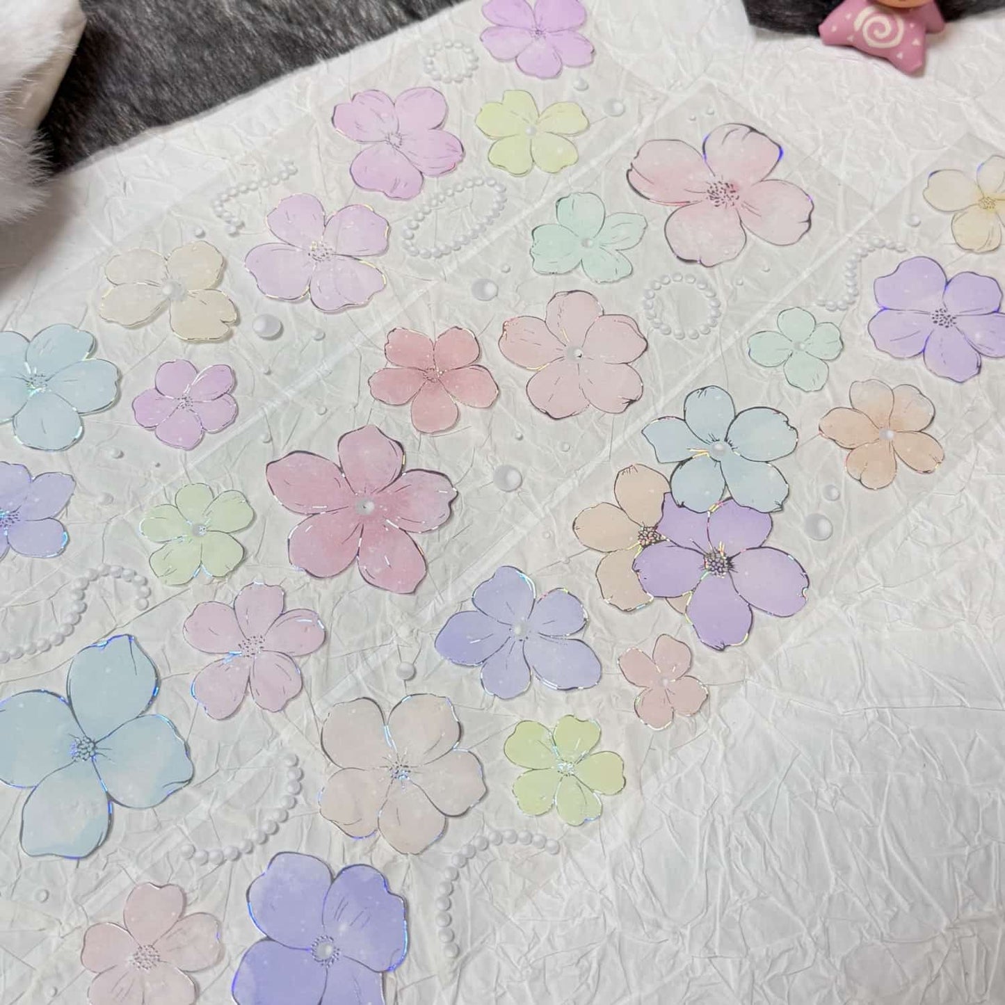 QYマステ11月新作floral rainbow  貝殻銀
