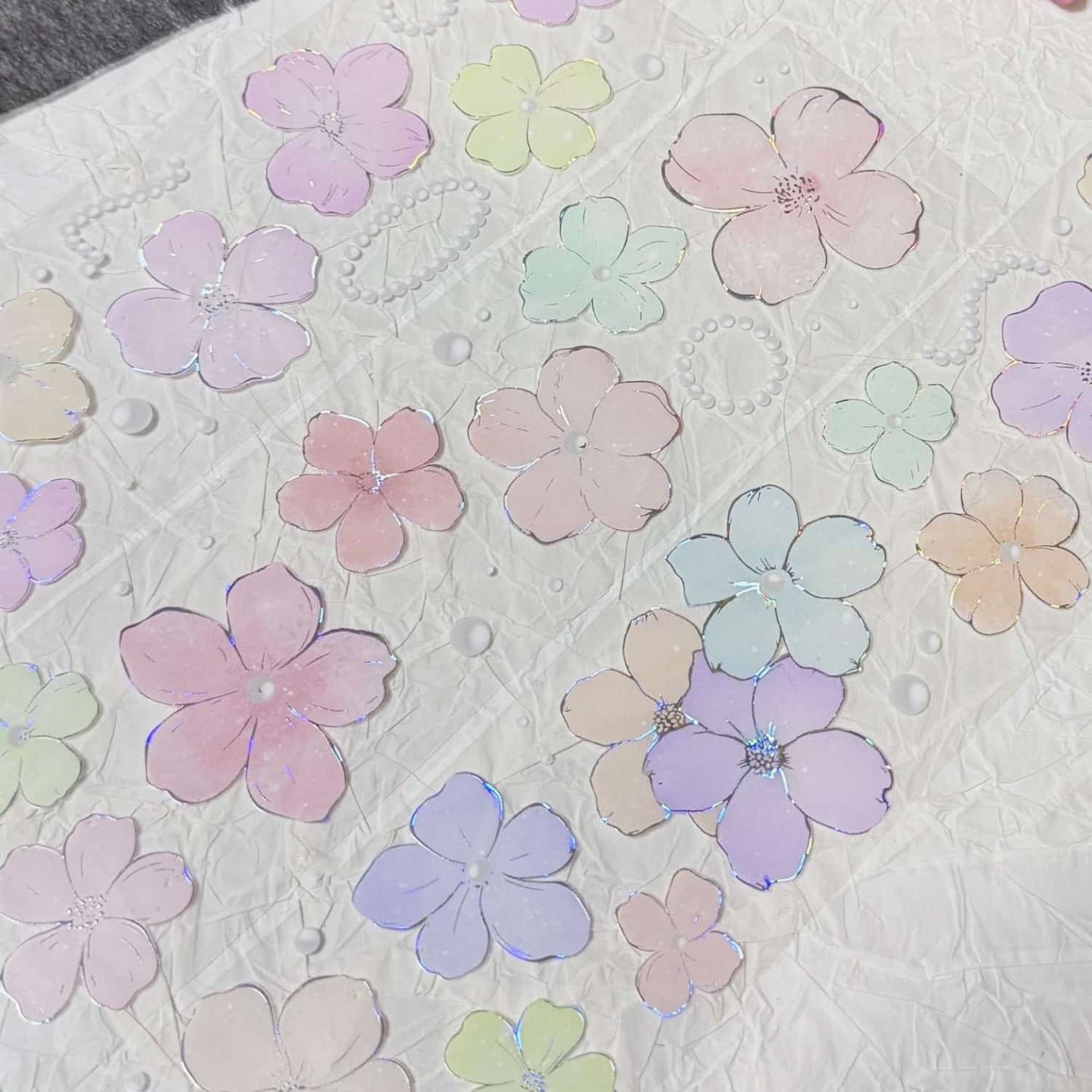 QYマステ11月新作floral rainbow  貝殻銀