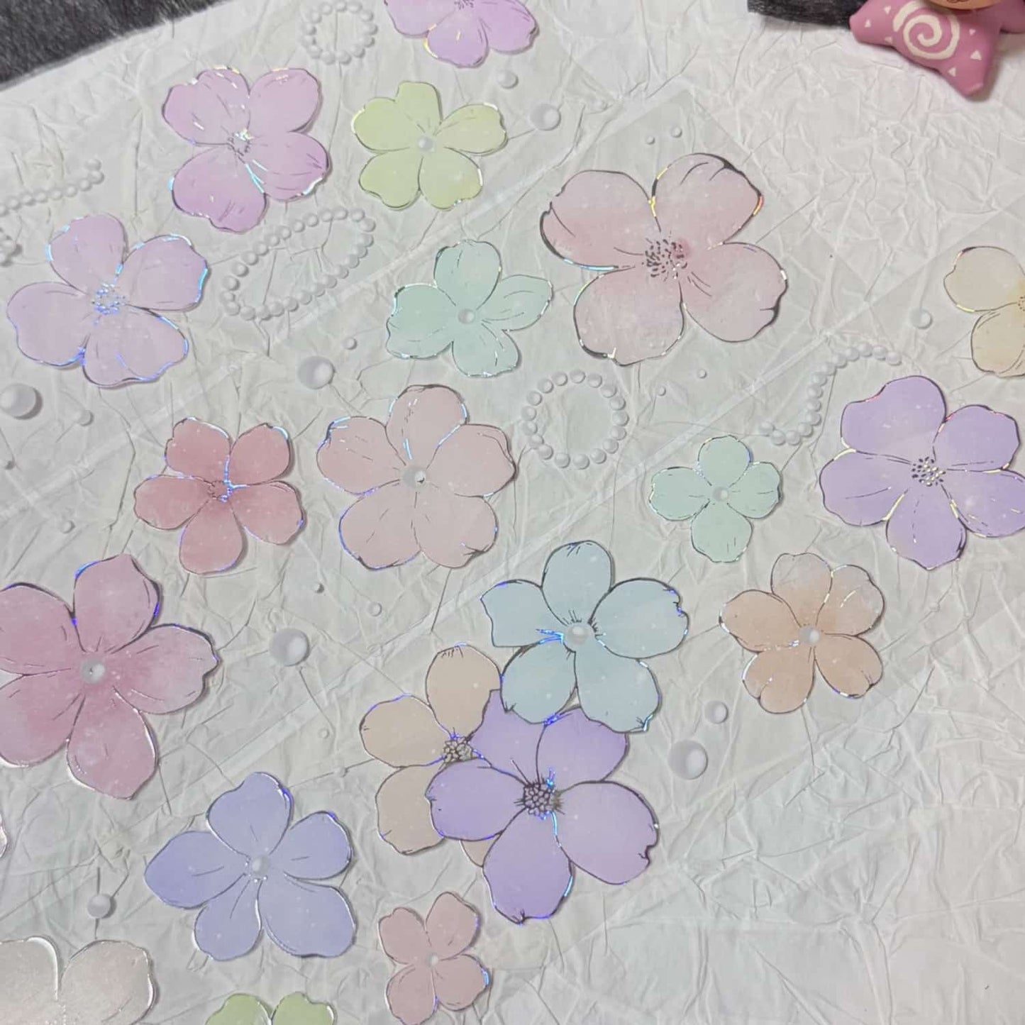 QYマステ11月新作floral rainbow  貝殻銀