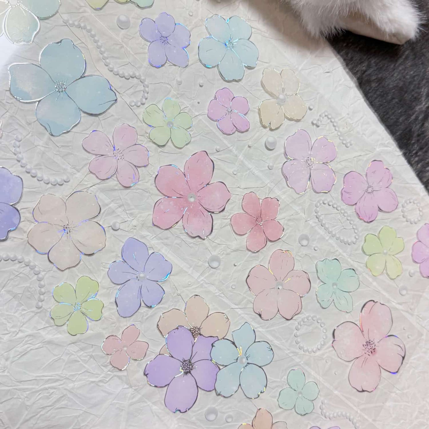 QYマステ11月新作floral rainbow  貝殻銀