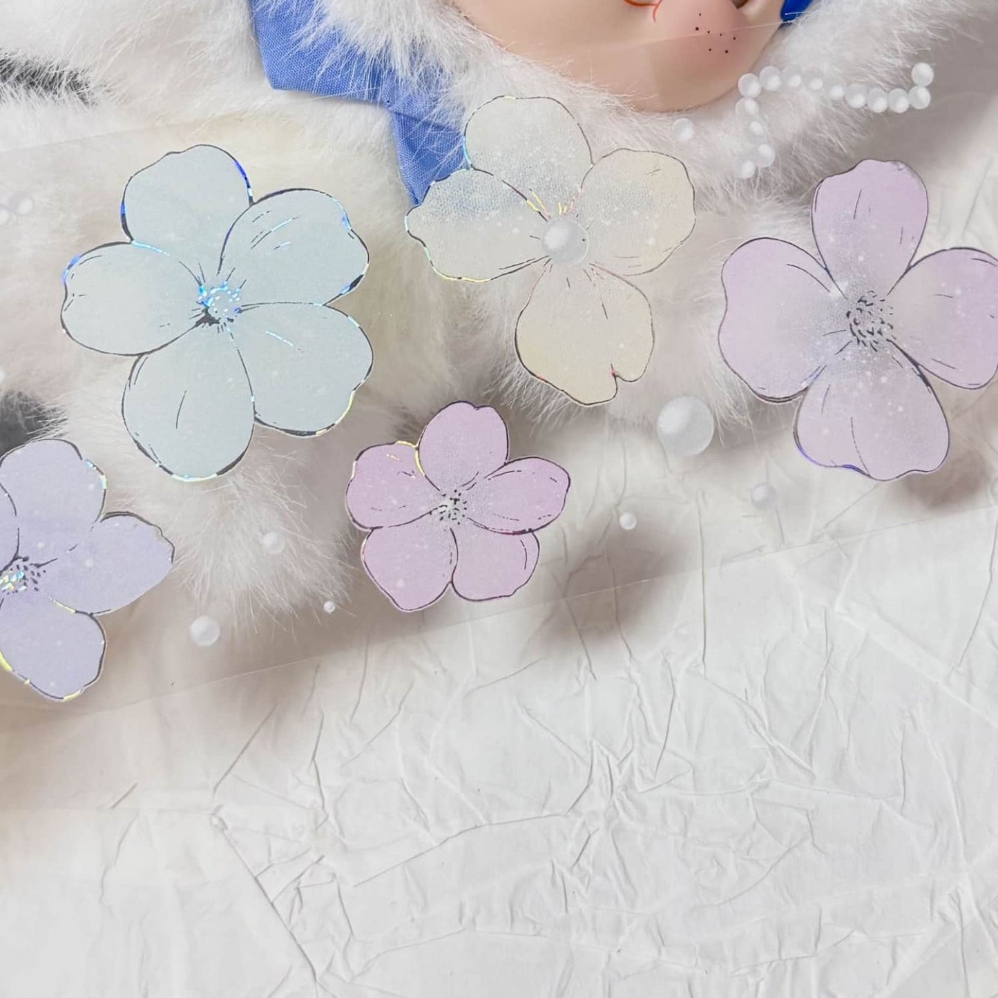 QYマステ11月新作floral rainbow  貝殻銀