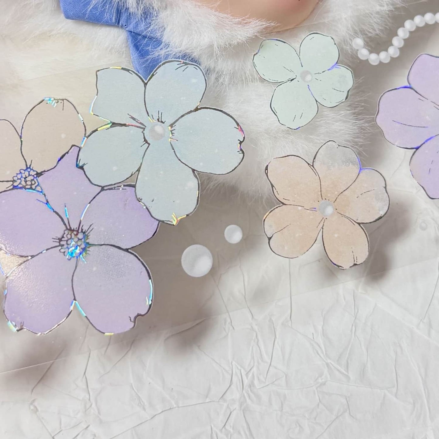 QYマステ11月新作floral rainbow  貝殻銀