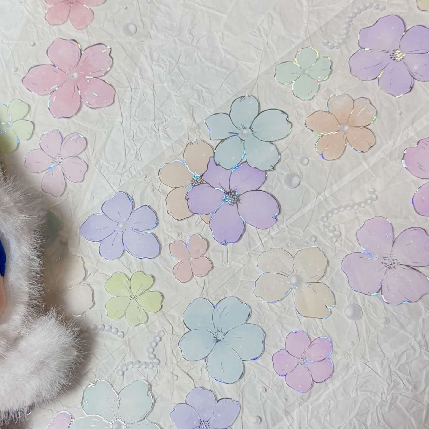 QYマステ11月新作floral rainbow  貝殻銀