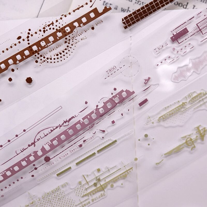 XBマステ【时过留痕○冷调】3cm×3M（300cmループ）PET型抜き