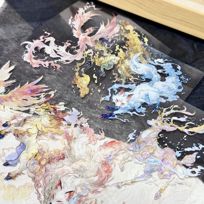 QYマステ6月新作 雲上の神獣  6cm×5M 貝殻光
