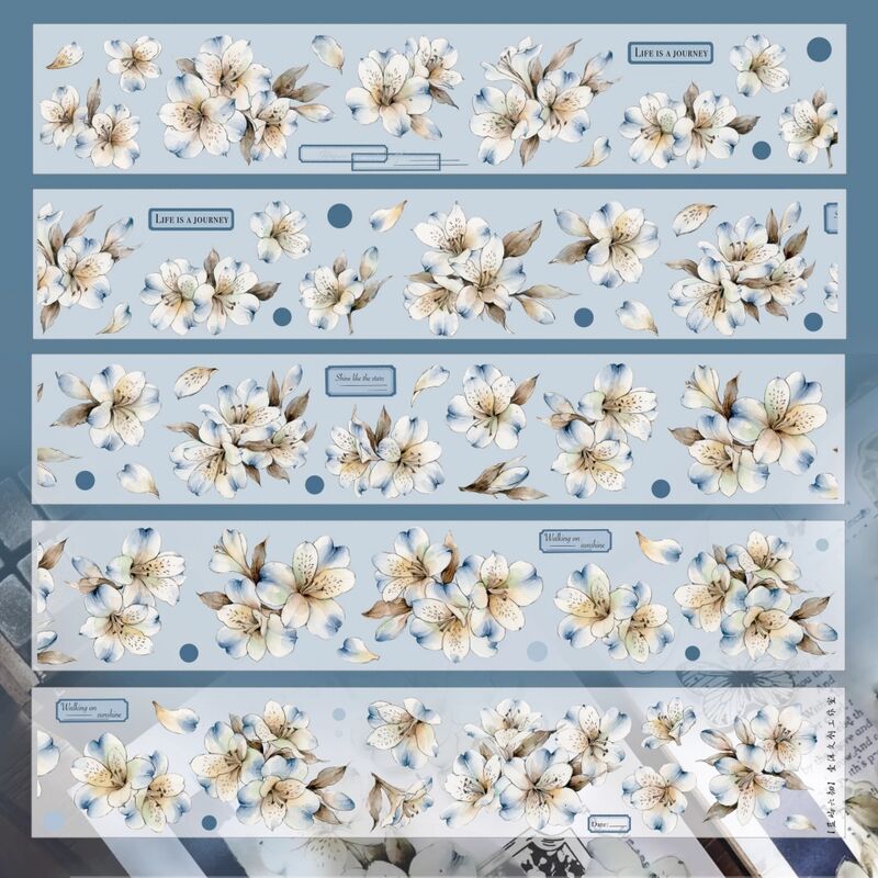 YIERマステ【蓝屿六初】貝殻光ダイカット