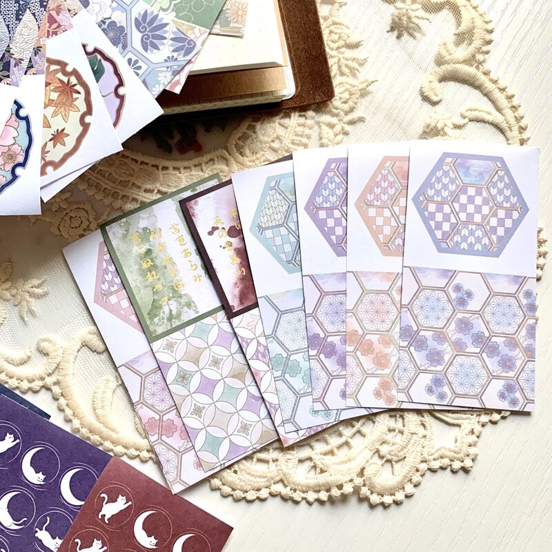 QYstudio9月新作 和素材ブック第二弾（5×10cm）50PC