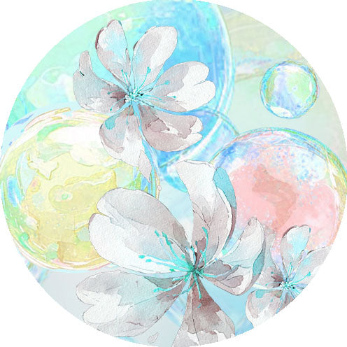 QYマステ5月新作 花と雫 6cm×5M 貝殻光