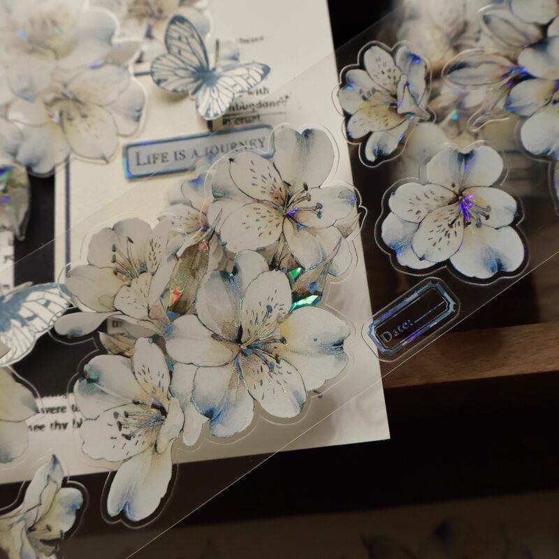 YIERマステ【蓝屿六初】貝殻光ダイカット