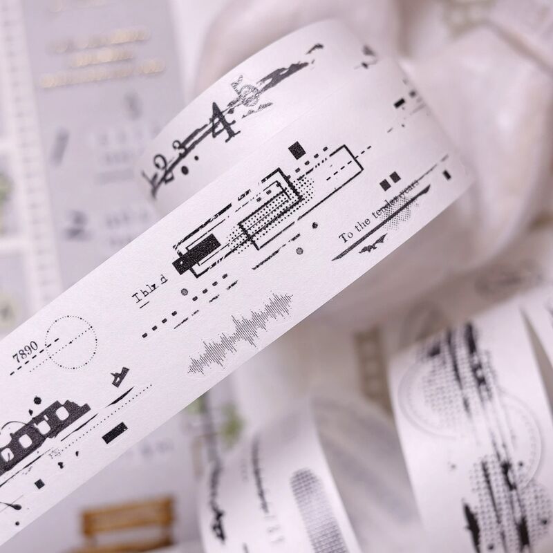 XBマステ【时过留痕○冷调】3cm×3M（300cmループ）PET型抜き