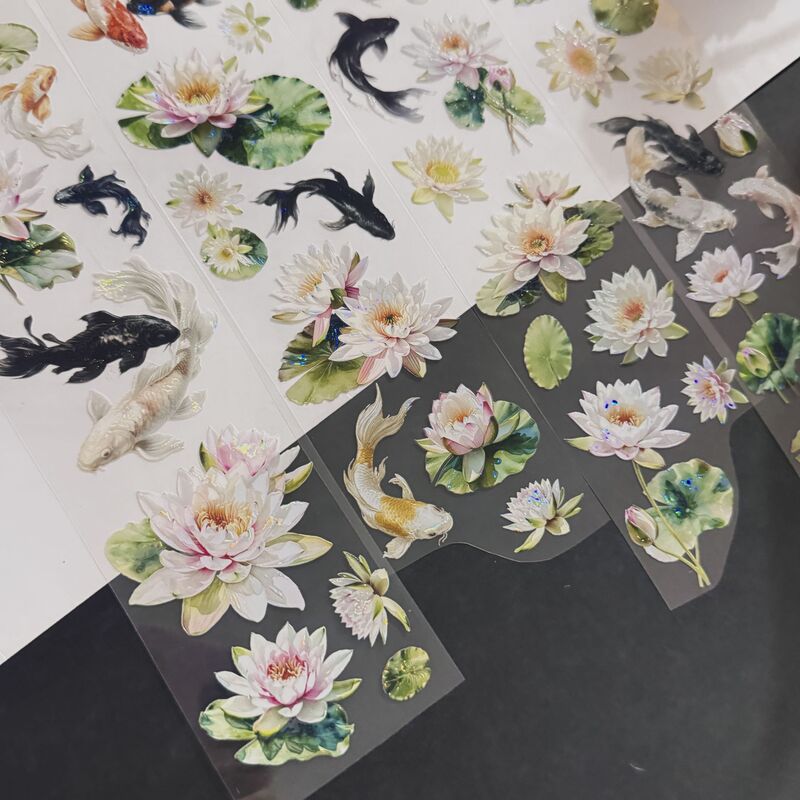 QYマステ7月新作 歩歩蓮華 6cm×5M 貝殻光