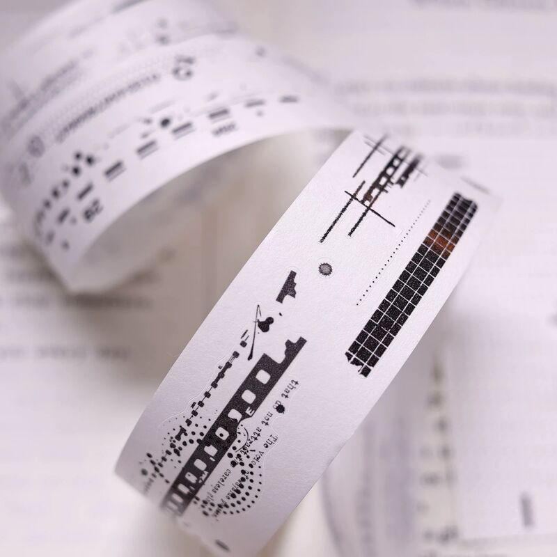 XBマステ【时过留痕○冷调】3cm×3M（300cmループ）PET型抜き