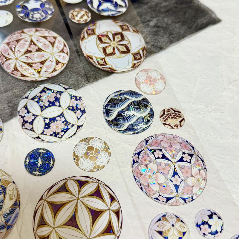 QYマステ5月新作 四季手毬‐雅 6cm×5M 貝殻光