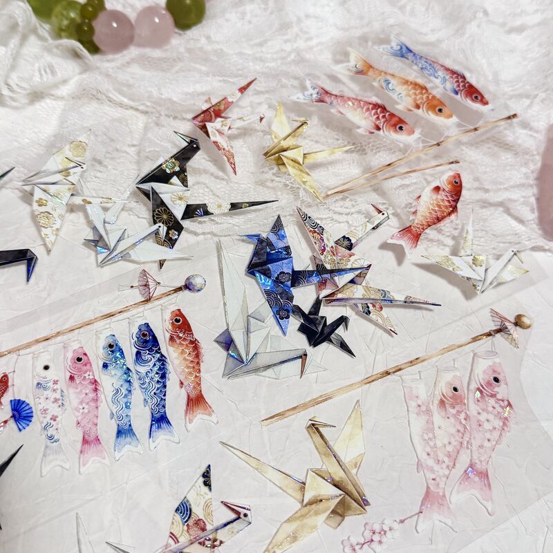 QYマステ12月新作 千羽鶴 貝殻光