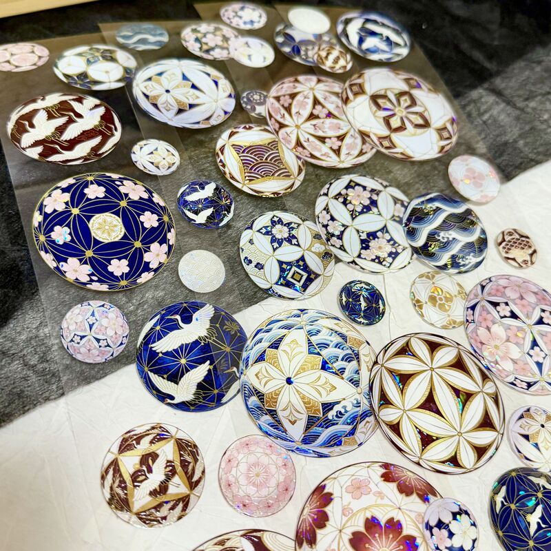 QYマステ5月新作 四季手毬‐雅 6cm×5M 貝殻光