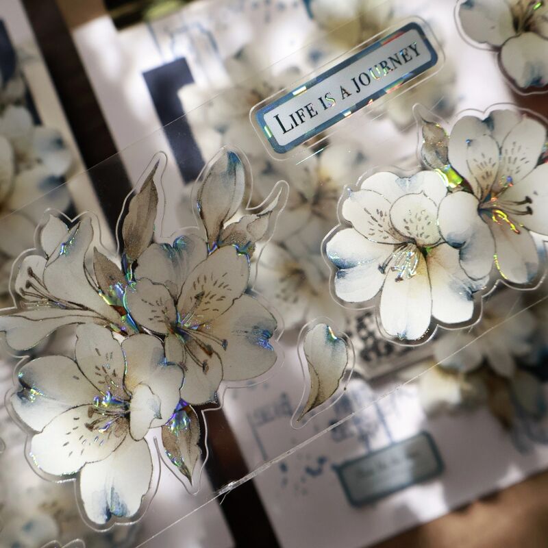 YIERマステ【蓝屿六初】貝殻光ダイカット