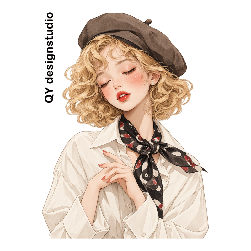 QYstudio9月新作ステッカーBセット4種類4枚