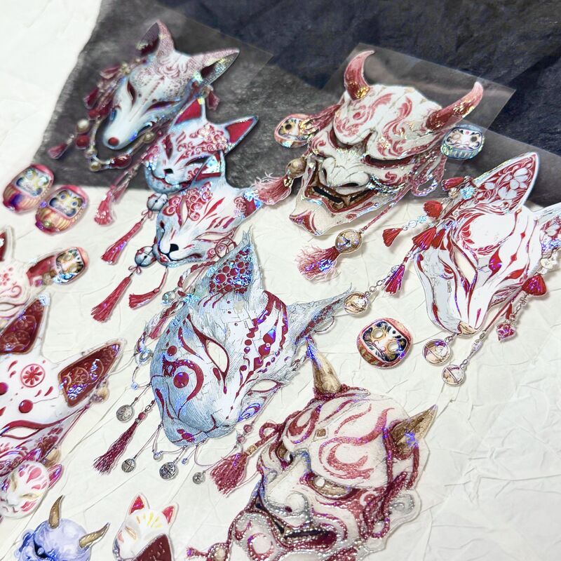 QYマステ6月新作 狐面の幻夜  6cm×5M 貝殻光