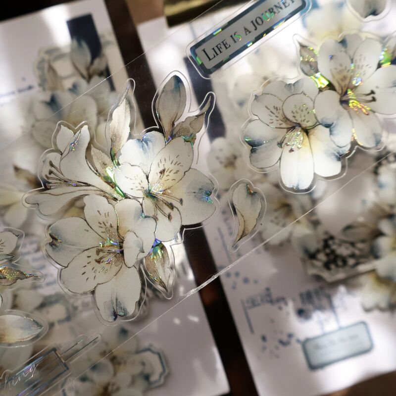 YIERマステ【蓝屿六初】貝殻光ダイカット