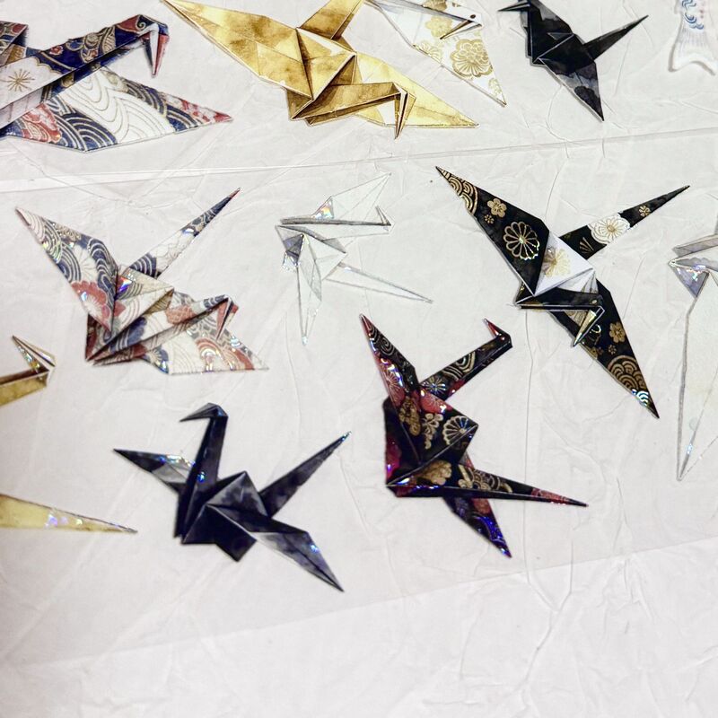 QYマステ12月新作 千羽鶴 貝殻光