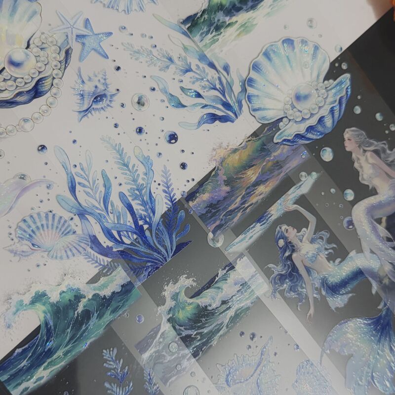 QYマステ7月新作 Aqua Siren 6cm×5M 貝殻光