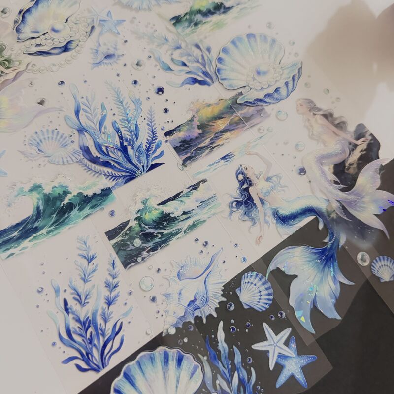 QYマステ7月新作 Aqua Siren 6cm×5M 貝殻光