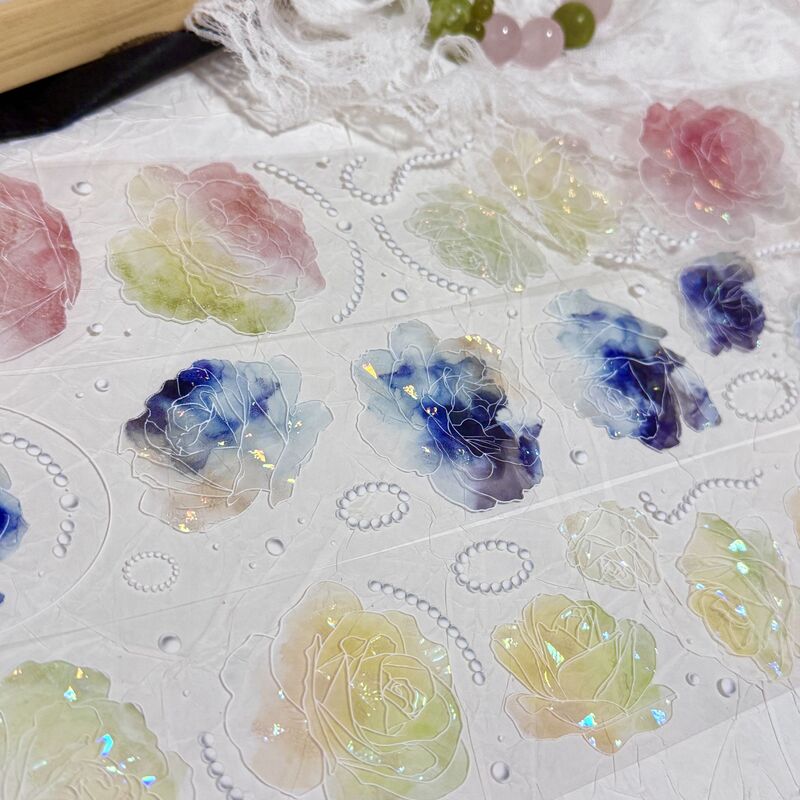 【復刻】QYマステ10月Candy Rose(復刻) 6cm×5M 貝殻光