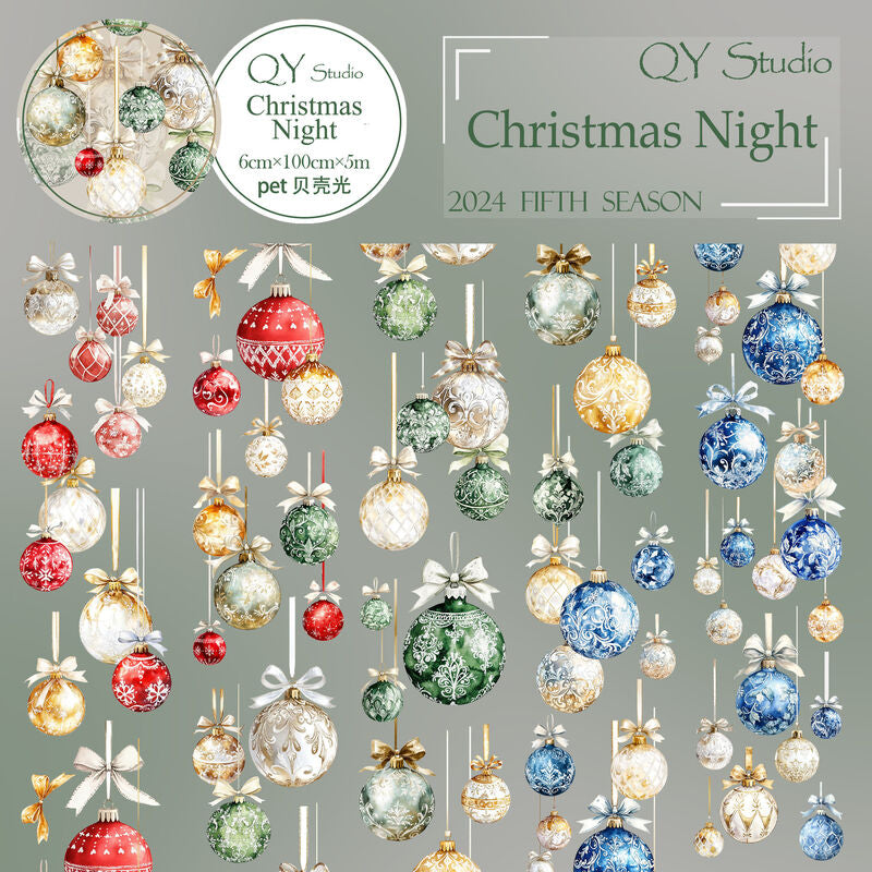 【復刻】QYマステ10月Christmas Night(復刻) 6cm×5M 貝殻光