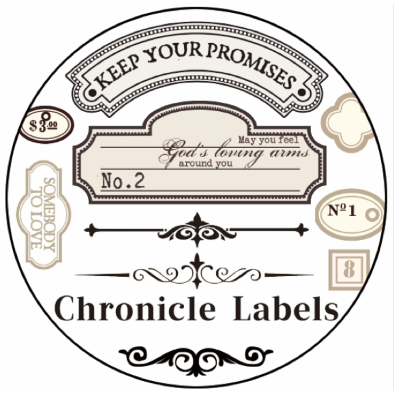 ★訳あり★QYマステ7月新作 Chronicle Labels 6cm×5M（200cmループ) 合成紙型抜き