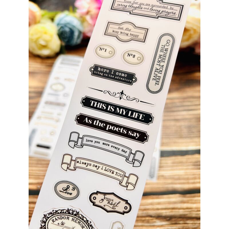★訳あり★QYマステ7月新作 Chronicle Labels 6cm×5M（200cmループ) 合成紙型抜き