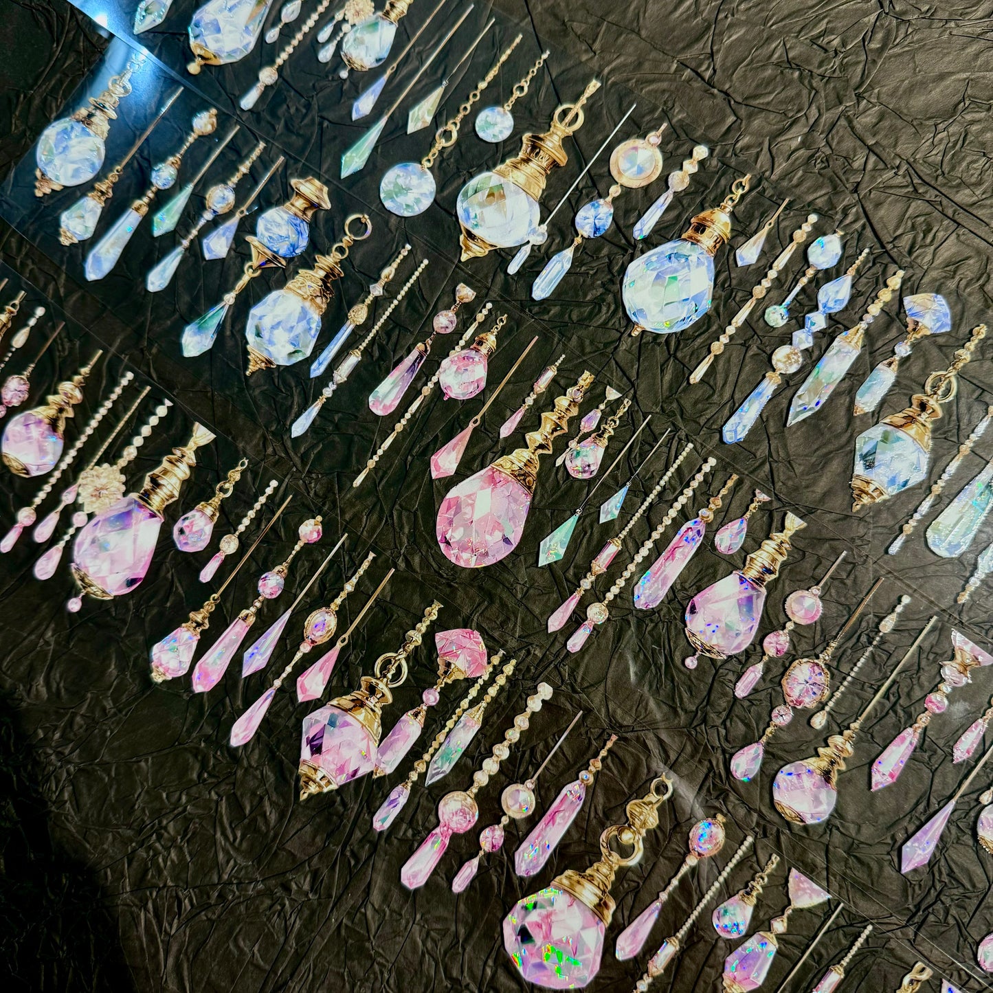 QYマステ廃盤品余剰分Crystal Party 6cm×5M 貝殻光