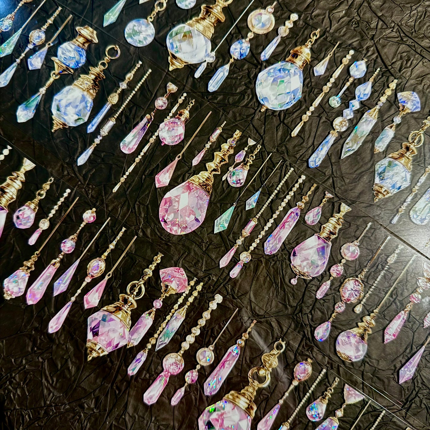 QYマステ廃盤品余剰分Crystal Party 6cm×5M 貝殻光