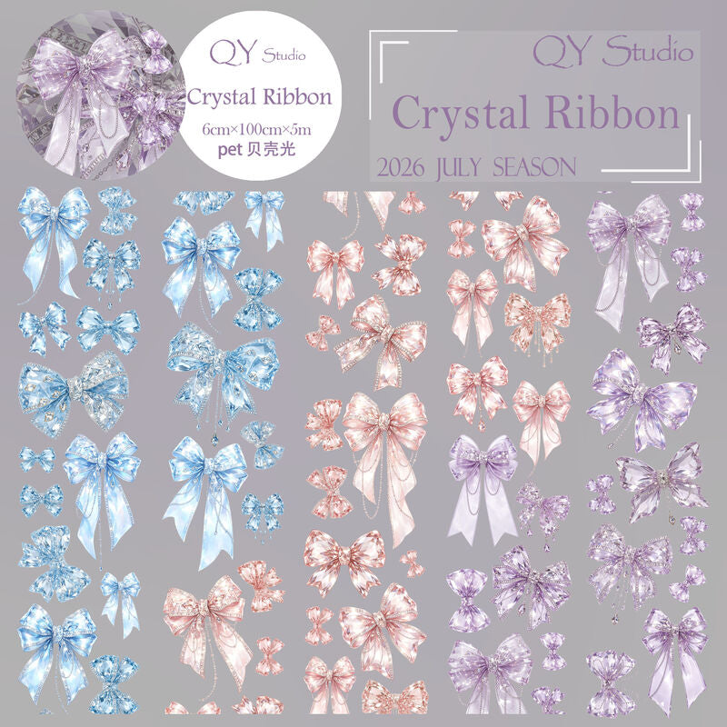 QYマステ7月新作 Crystal Ribbon 6cm×5M 貝殻光