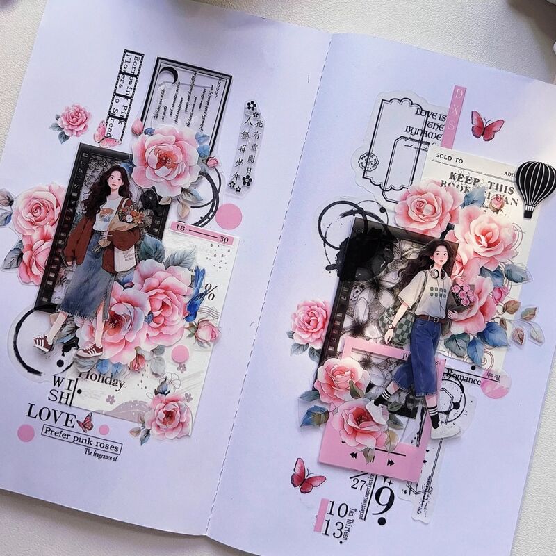 DXSマステ《粉黛花园》6cm×3M(50cmループ)PET・型抜き