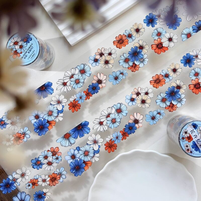 DXSマステ《花卉忆彩》6cm×3M(50cmループ)PET・型抜き