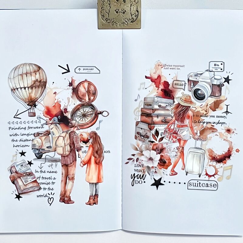 DXSマステ《旅途时光》6cm×3M(60cmループ)PET・型抜き