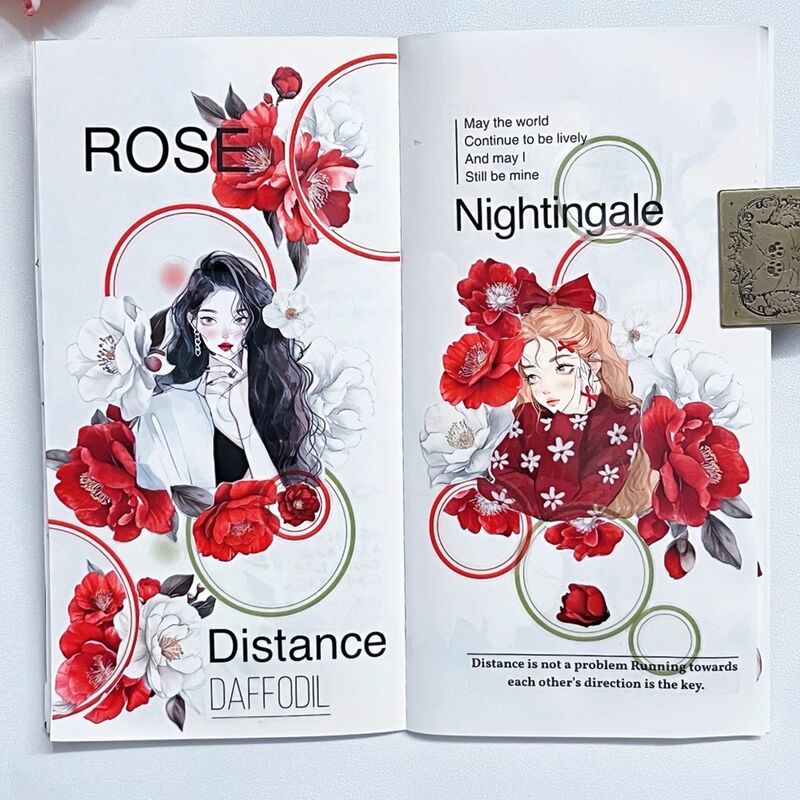 DXSマステ《红白山茶》6cm×3M(50cmループ)PET・型抜き