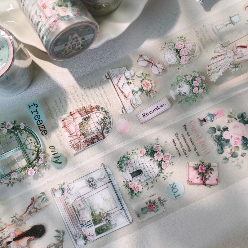 DXSマステ《夢中薔薇》6.5cm×3M(100cmループ)PET・型抜き